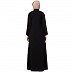 Double layered abaya with cuff sleeves- Black Double layered abaya with cuff sleeves- Black
